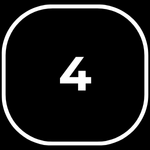 A bold, black and white bullet point with the number 4, symbolizing the fourth step in a process.