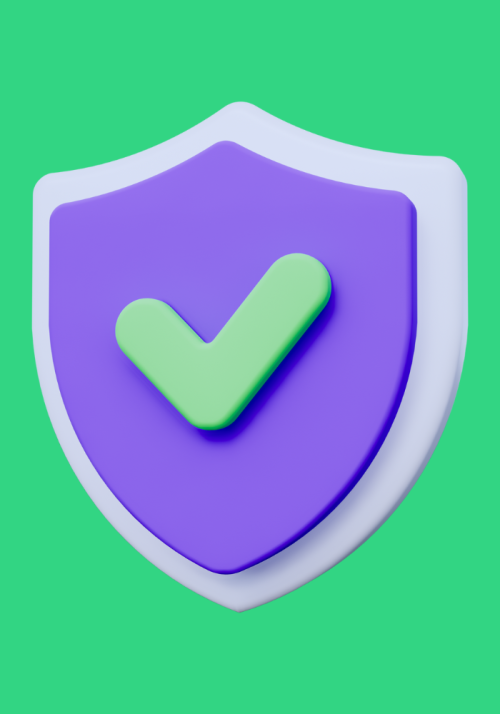 Shield icon representing secure payment processing.